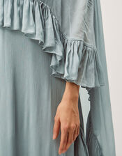 Jodie Ruffle Cape Chiffon Maxi Dress, Blue (PALE BLUE), large