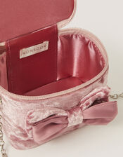 Bow Velvet Bag , Pink (PINK), large