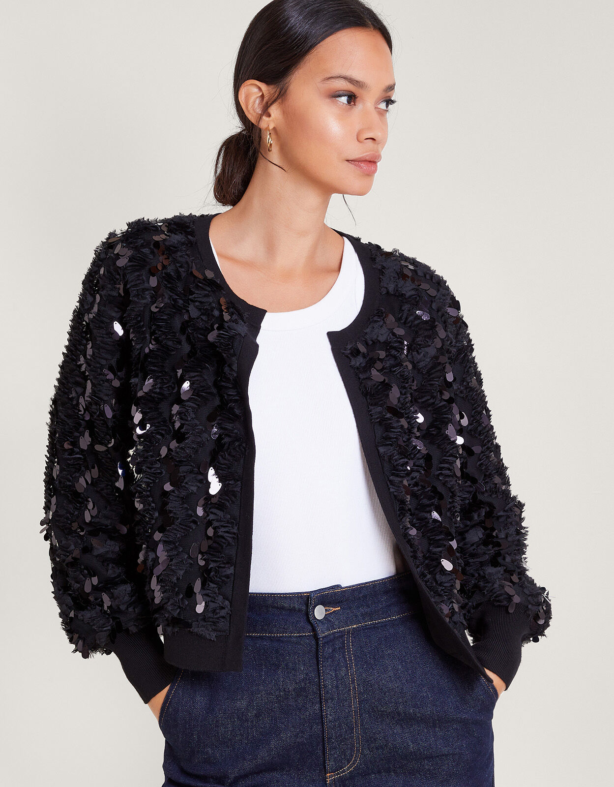 Sparkly cardigan top
