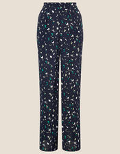 Tracy Printed Smart Trousers, Blue (NAVY), large