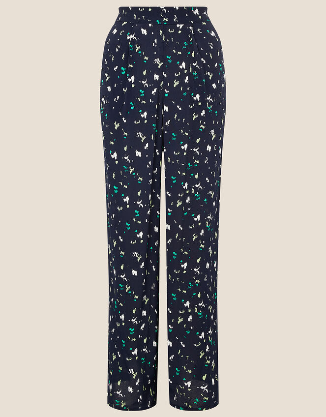 Tracy Printed Smart Trousers, Blue (NAVY), large