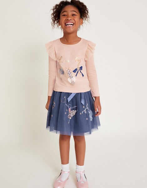 Long Sleeve Lovely Sequin Top, Pink (PINK), large