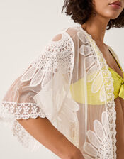 Stevie Lace Beach Cover Up, Ivory (IVORY), large