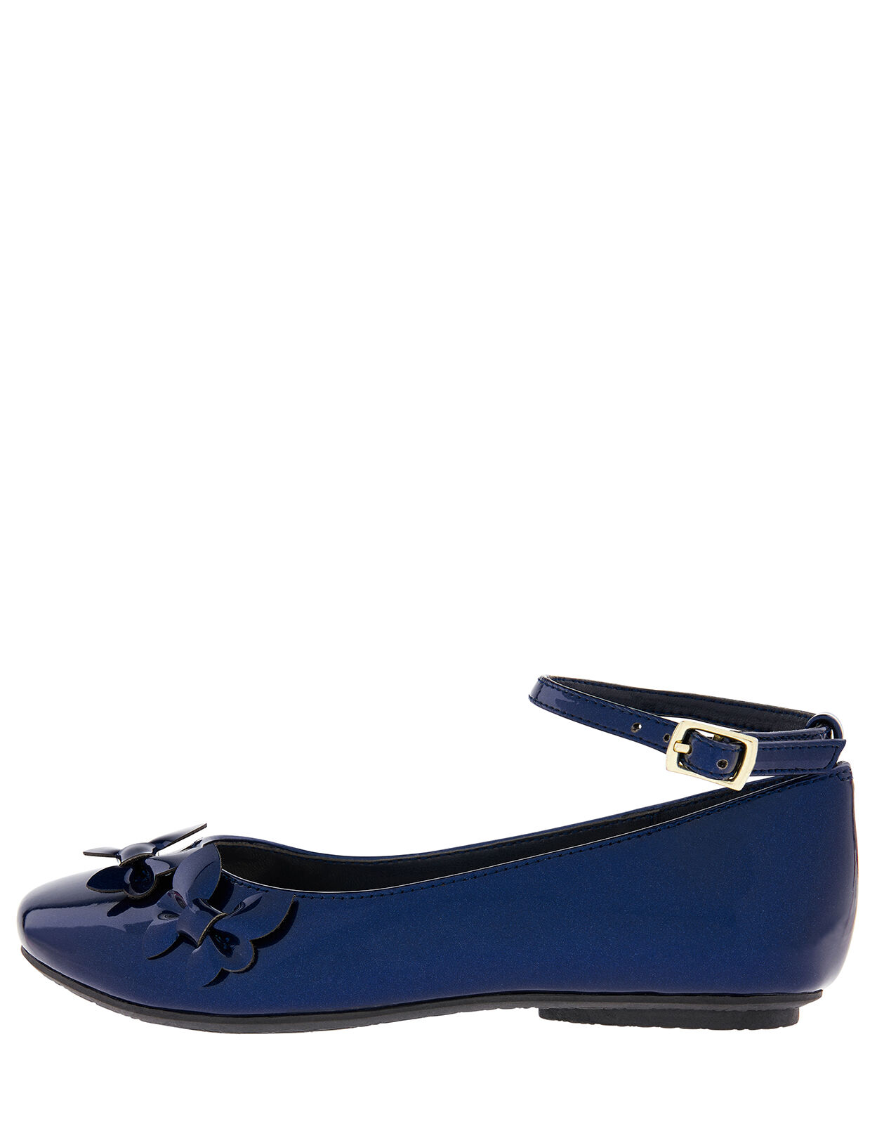 Navy blue patent flat shoes deals