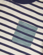 Mix Stripe T-Shirt, White (WHITE), large