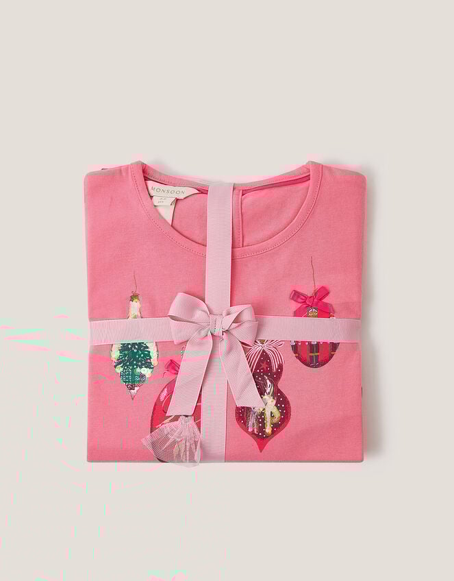 Christmas Bauble Pyjama Set, Pink (PINK), large