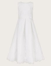 Lola Lace Communion Dress, White (WHITE), large