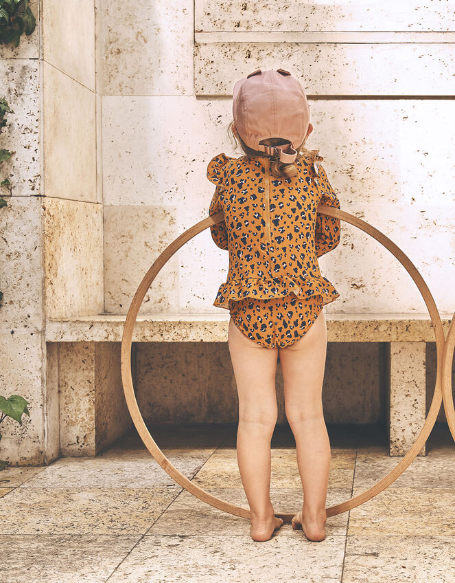 Liewood Sille Mini Leopard Swim Jumpsuit Camel