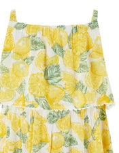 Layla Lemon Print Dress, Yellow (YELLOW), large