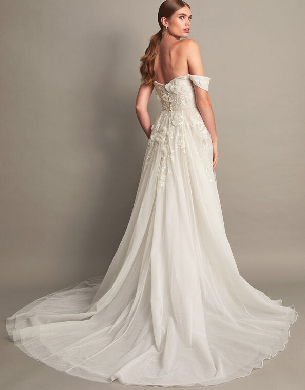 Luciane Off-Shoulder Bridal Dress, Ivory (IVORY), large