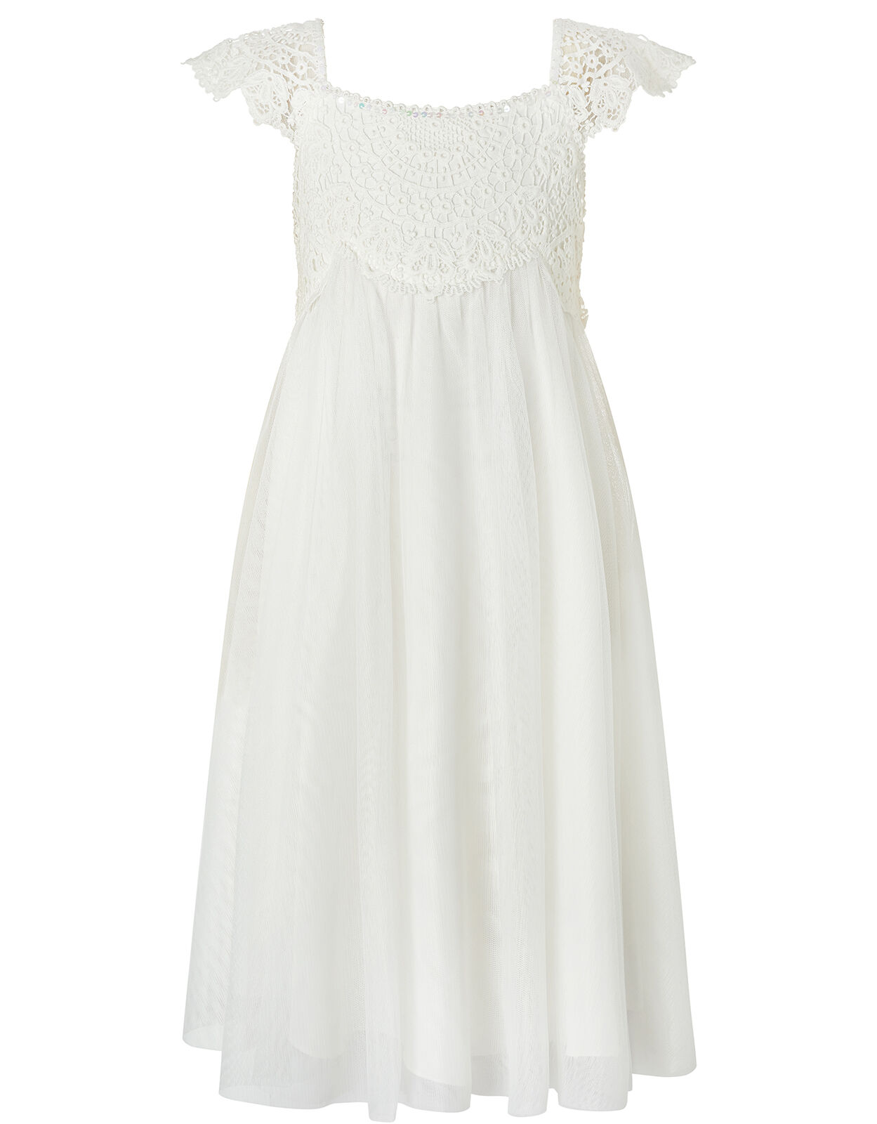 Estella Crochet Bodice Occasion Dress Ivory Girls Dresses Monsoon Global