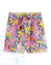 Scotch and Soda Fruit Print Casual Shorts, Pink (PINK), large