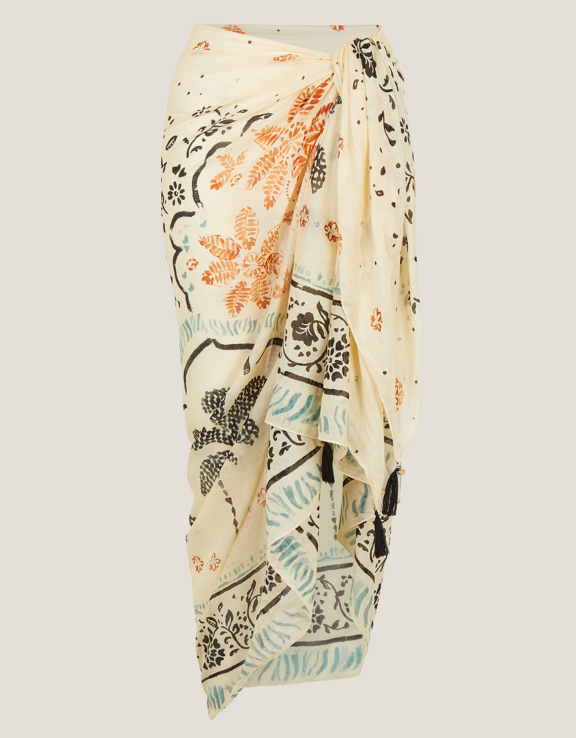 Aleah Tropical Print Sarong, , large
