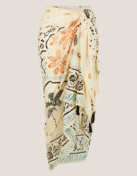 Aleah Tropical Print Sarong, , large