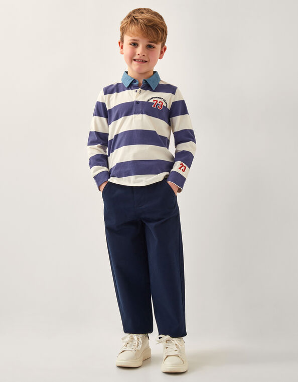 Straight Chino Pants, Blue (NAVY), large