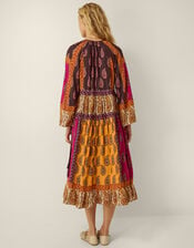 Magdalena Paisley Print Midi Dress, Red (BERRY), large