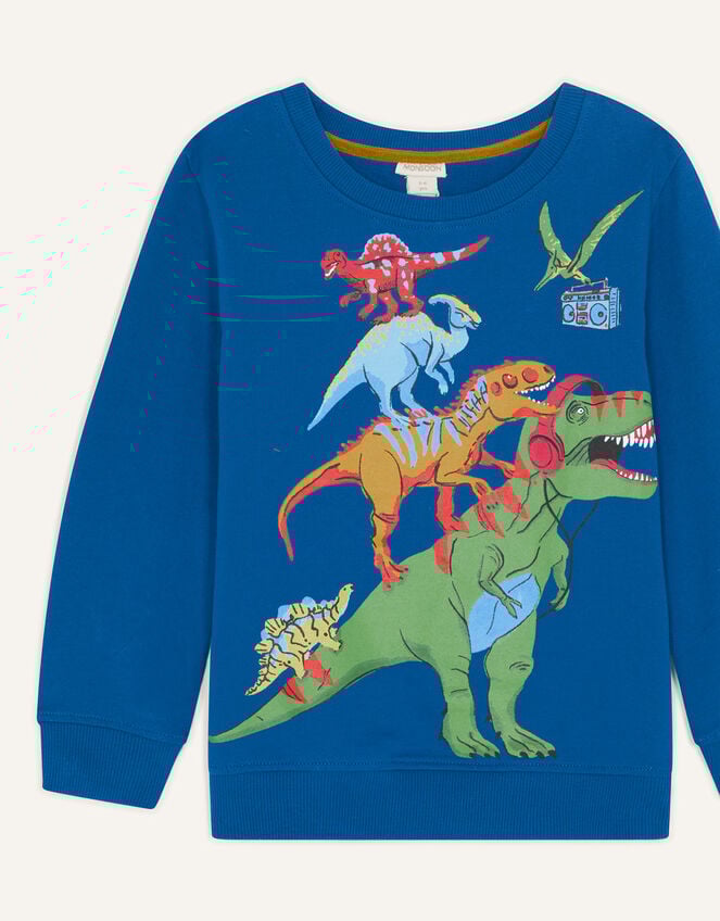 Rufus Dinosaur Sweatshirt, Blue (BLUE), large
