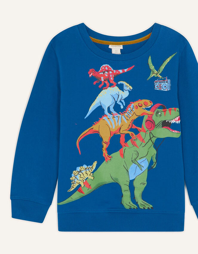 Rufus Dinosaur Sweatshirt, Blue (BLUE), large