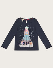 Nutcracker Long Sleeve Top, Blue (NAVY), large