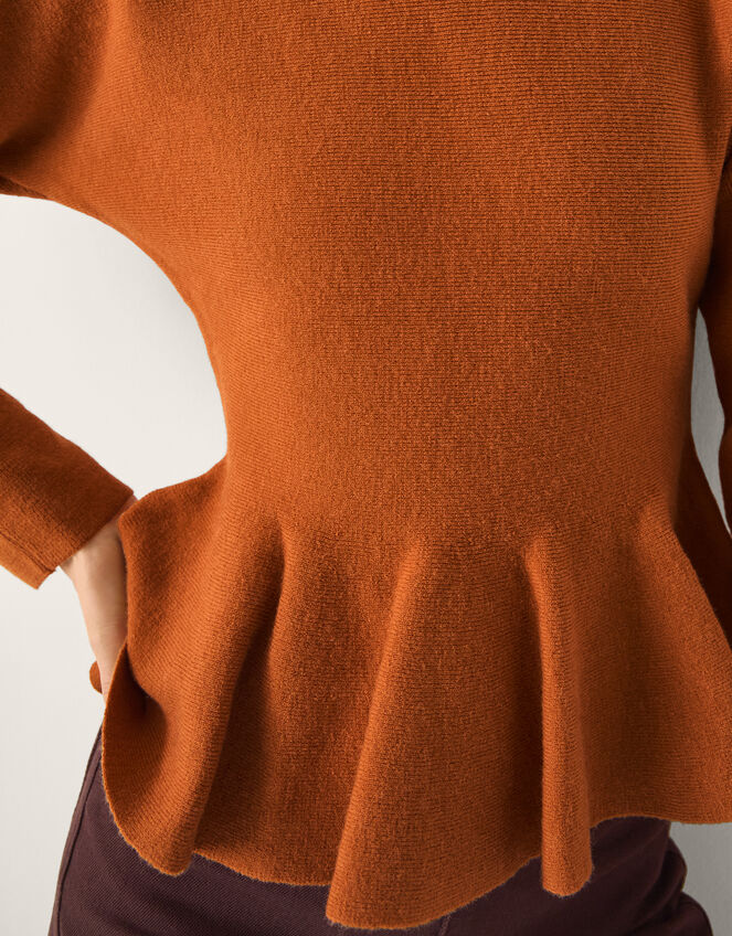 Peony Peplum Jumper, Yellow (AMBER), large