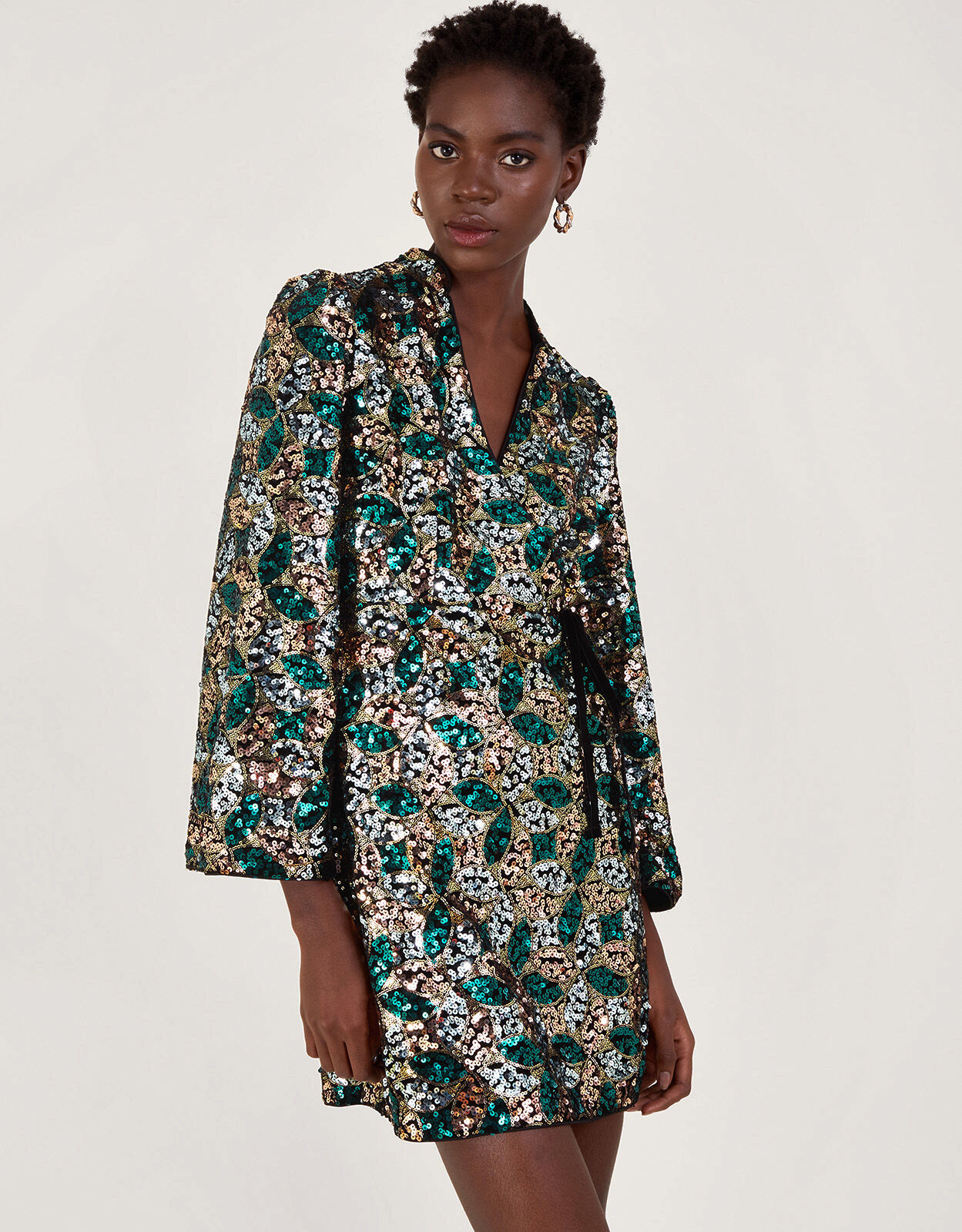 Sequin wrap cheap dress zara