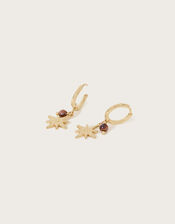 Star Huggie Hoop Earrings, , large