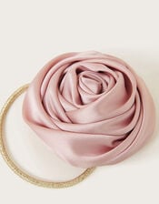 Satin Rosette Hair Band, , large