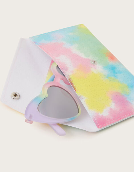 Ombre Heart Sunglasses with Case, , large