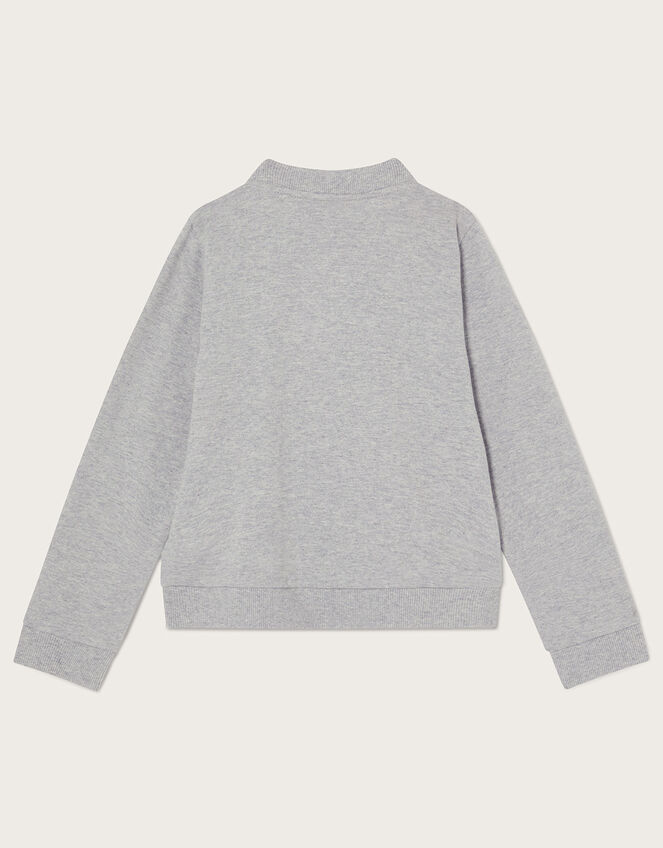 Unicorn Bomber Jacket in Sustainable Cotton, Grey (GREY), large