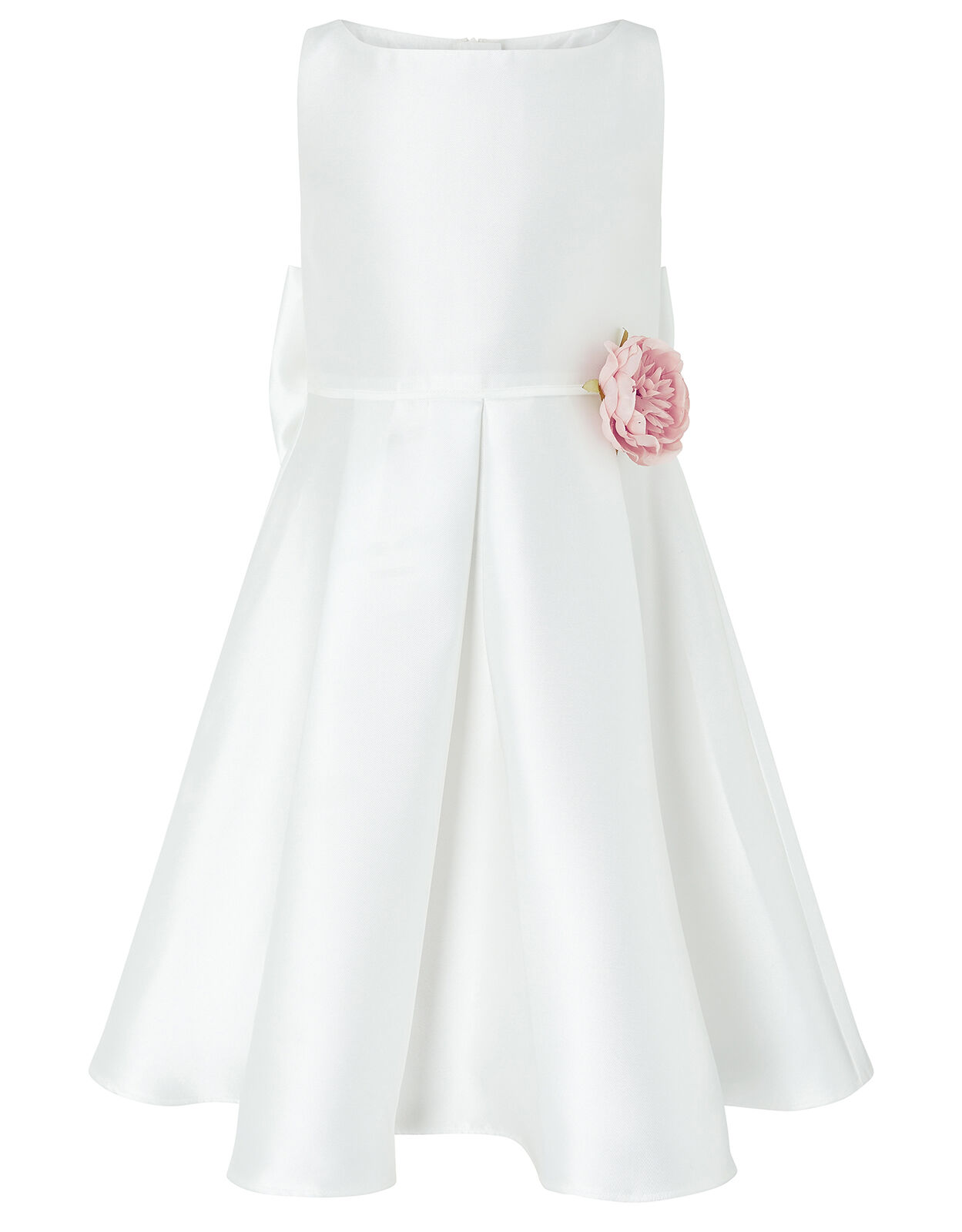 Betty Twill Bow Occasion Dress Ivory