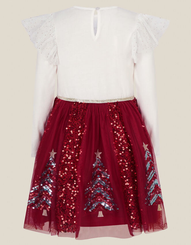 Christmas Tree Sequin Disco Dress, Ivory (IVORY), large