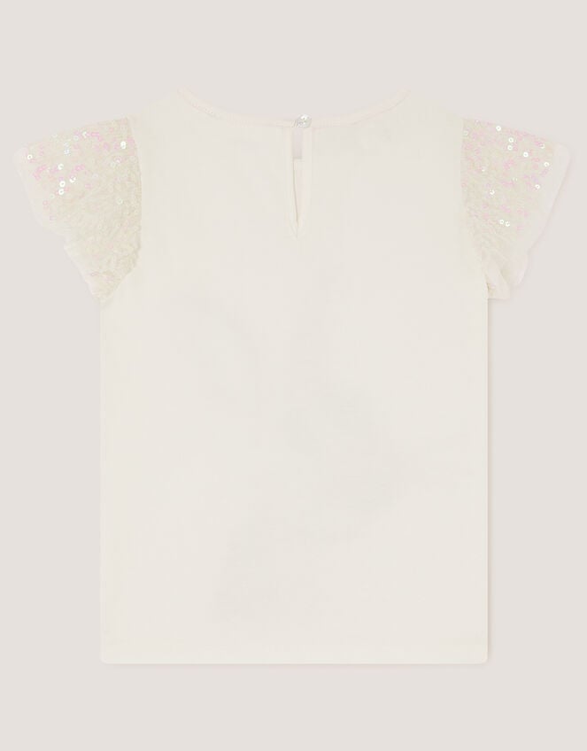 Sequin Bunny T-Shirt, Ivory (IVORY), large