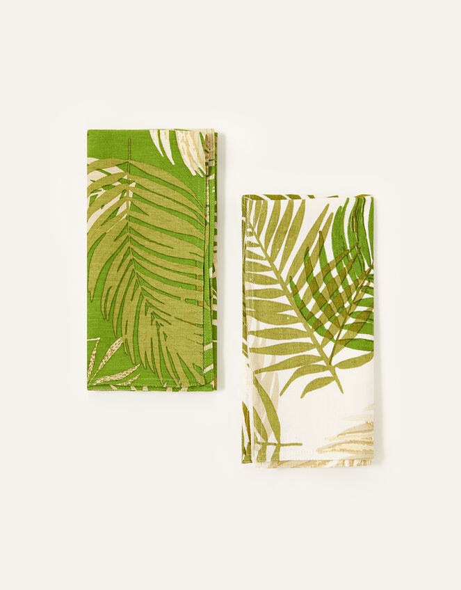 Palm Print Reusable Napkins Set of Two, , large