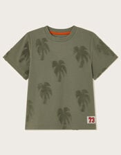 Textured Palm T-Shirt, Green (KHAKI), large