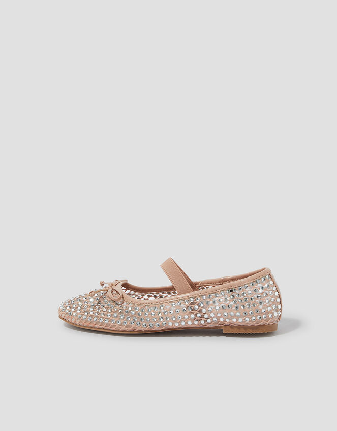 Gabi Diamante Mesh Ballet Flats, Pink (PINK), large