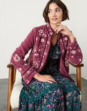 Floral Embroidered Jacket, Pink (ROSE), large