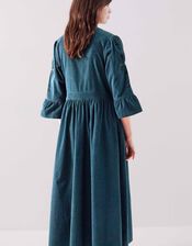 East Odelia Embroidered Corduroy Maxi Dress, Blue (NAVY), large