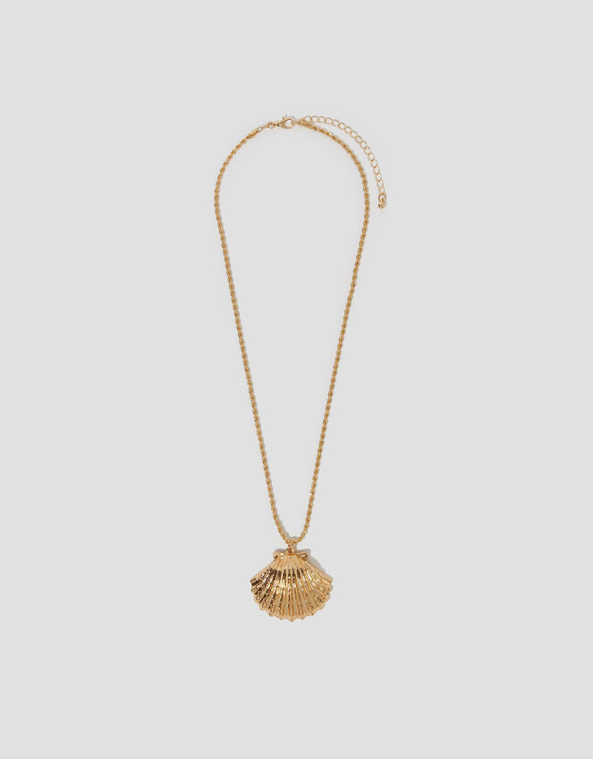 Shell Pendant Twist Chain Necklace, , large