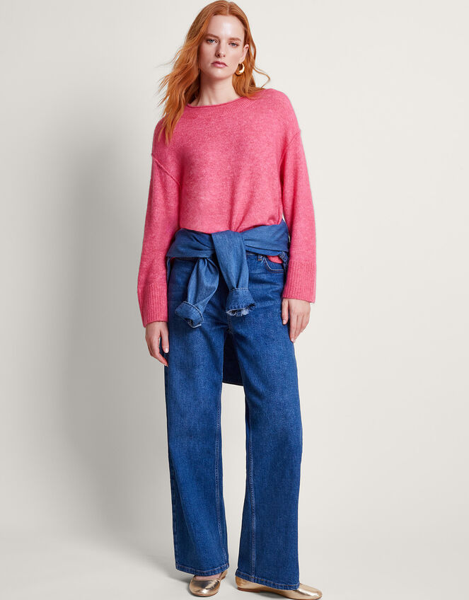 Mimi Mohair Jumper Pink Knitwear Monsoon Global.