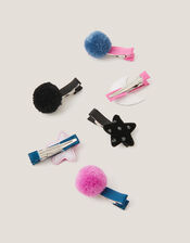 6-Pack Star & Moon Hair Clips, , large