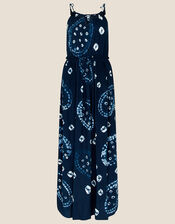 ARTISAN STUDIO Tie Dye Print Cami Dress, Blue (BLUE), large