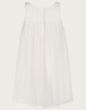 Baby Fiona 3D Flower Swing Dress, Ivory (IVORY), large