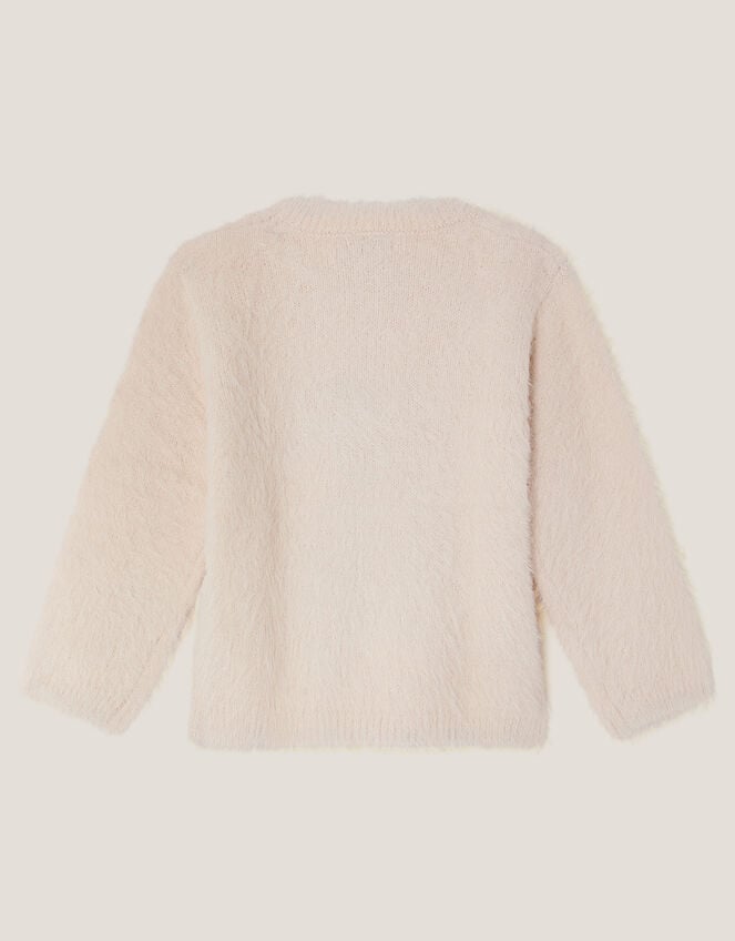 Baby Bear Fuzzy Knit Jumper, Ivory (IVORY), large