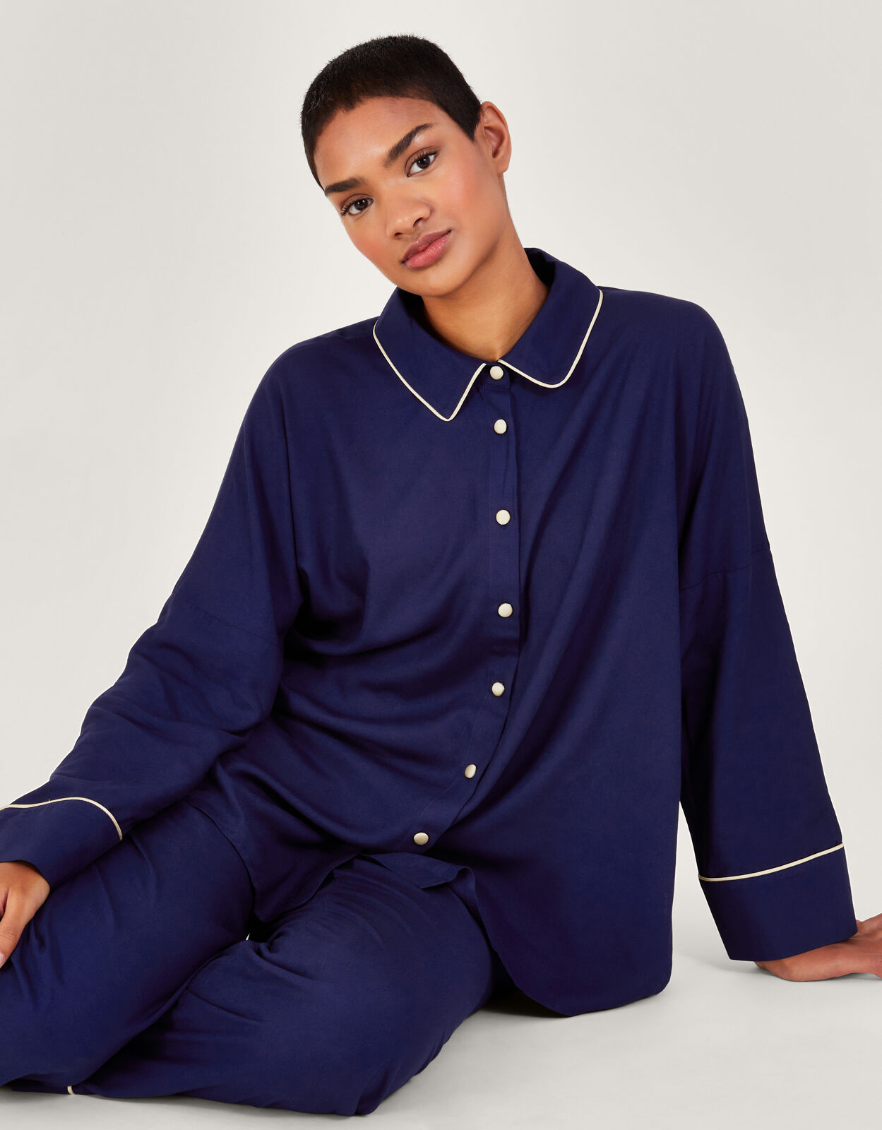 Navy hotsell ladies pyjamas