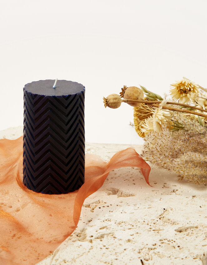 Zig Zag Pillar Candle, , large