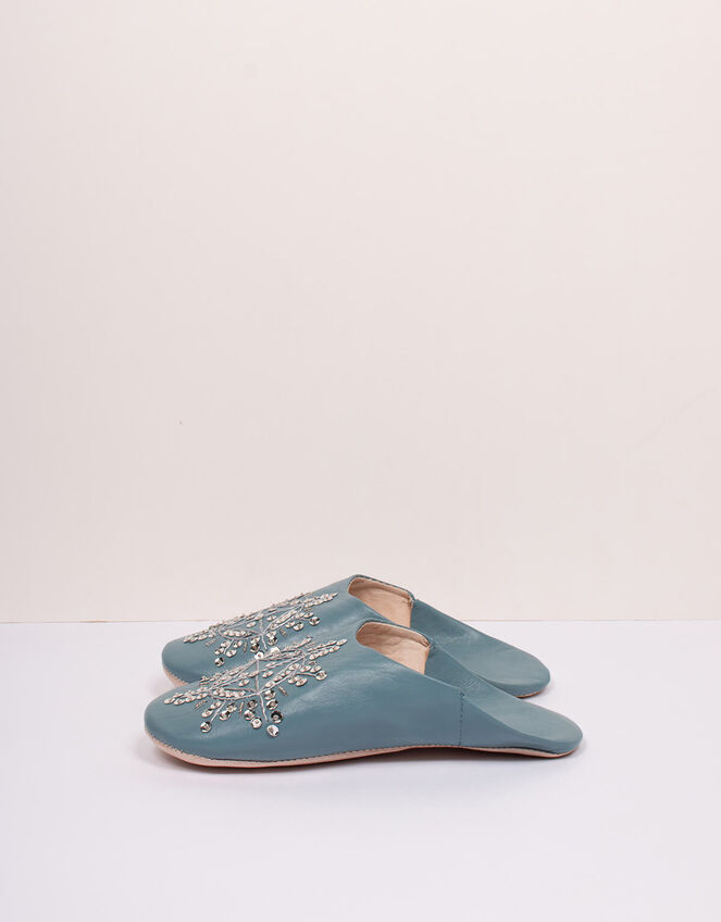 Bohemia Design Moroccan Babouche Sequin Slippers, Grey (GREY), large