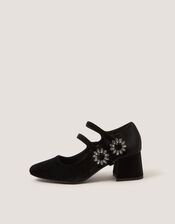 Symone Velvet Mary Jane Block Heels, Black (BLACK), large