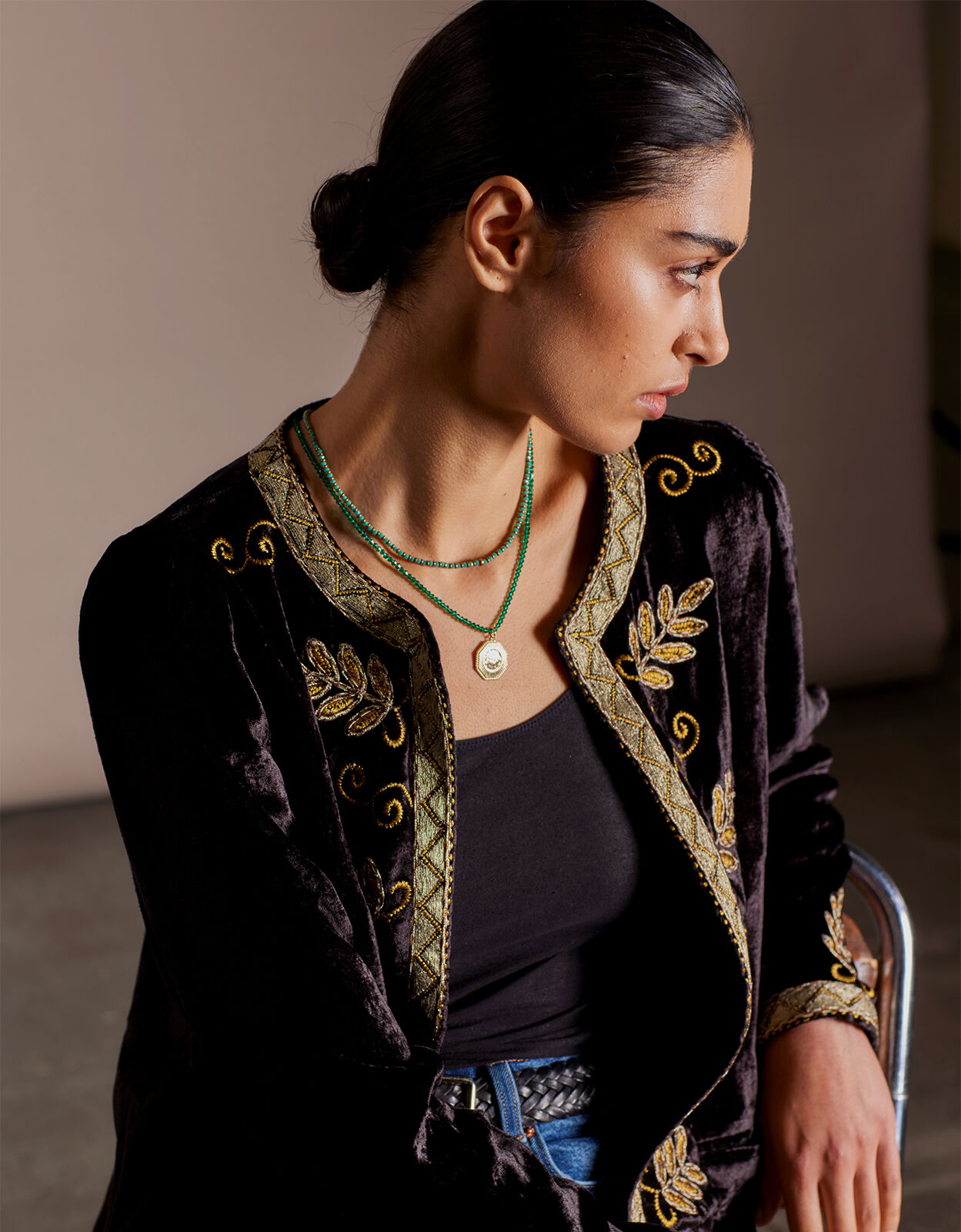 Monsoon velvet on sale jacket