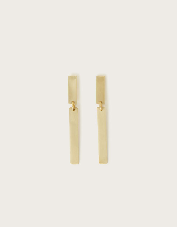 Sibilia Small Brass Stick Earrings, , large