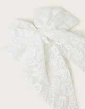 Lace Bow Bridesmaid Hair Clip, , large